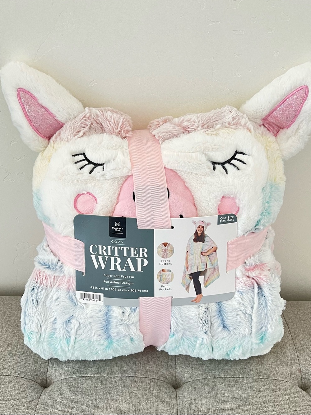 NWT Members Mark Critter Wrap- Llama